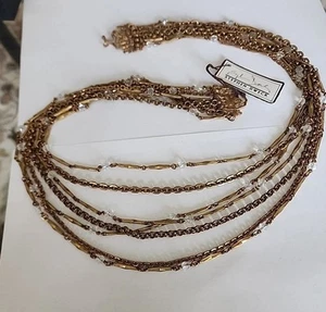 New Stephen Dweck Bronze Crystals Multi Strand Necklace Retails $1050.00 - Picture 1 of 13