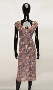 Vintage Kookai Y2K Euro Cottagecore Floral Mesh Lace Trim Straps Dress Size 2 - Picture 1 of 8