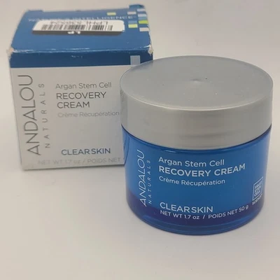 Andalou Naturals Argan Stem Cell Recovery Cream 1.7 Oz Clear Skin New In Box - Image 1 of 4
