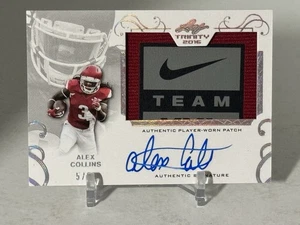 2016 LEAF TRINITY ALEX COLLINS #PA-AC1  PATCH RC  3-CLR AUTO RPA  SHIPS SAME DAY - Picture 1 of 7