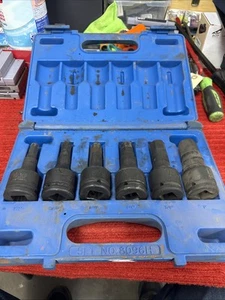 Grey Pneumatic 3/4" Drive SAE Hex Impact Bit Socket Set 6 Pieces USED - Picture 1 of 6