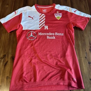 VfB Stuttgart #14 Trikot Puma Gr. M Trainingsshirt matchworn rot  - Bild 1 von 4