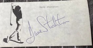 DAVE STOCKTON Personally Autographed Signed PGA GOLF Card FreeShip - Picture 1 of 2