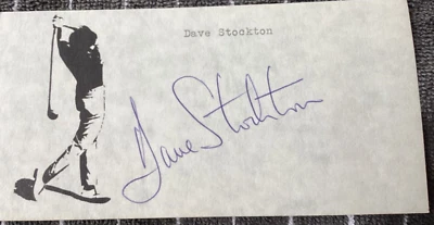 DAVE STOCKTON Personally Autographed Signed PGA GOLF Card FreeShip - Image 1 of 2