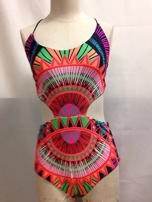 Traje de baño Mara Hoffman reversible con encaje trasero de una pieza Sunspoke azul marino nuevo con etiquetas Foto 1 de 4