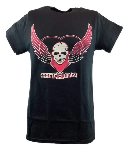 The Hitman Bret Hart Skull Wings Logo Mens T-shirt Cover