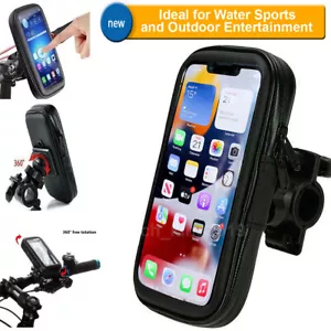 360° Bicycle Motor Bike Mount Holder Case Cover Waterproof For All Mobile Phones - Picture 1 of 19