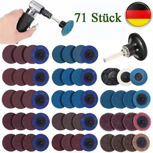 71 Stück 50mm Mini Fächerscheiben Schleifscheiben Stahl Metall Holz Schleifvlies - Bild 1 von 10