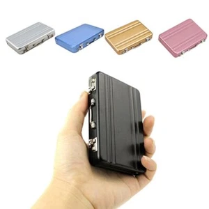 Hot Metal Business ID Credit Card Holder Mini Suitcase Bank Card Holder Box Case - Picture 1 of 15