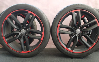 Original Audi Q5 SQ5 8R 21 Zoll Alufelgen Felgen rot schwarz matt 8R0601025CP - Bild 1 von 4