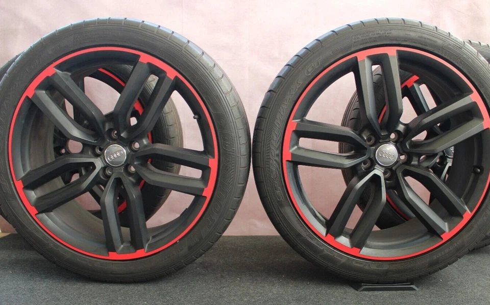 Original Audi Q5 SQ5 8R 21 Zoll Alufelgen Felgen rot schwarz matt 8R0601025CP - Bild 1 von 4