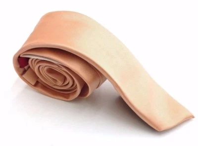 Corbata clásica ajustada de seda naranja lisa $110 Alfani para hombre 58x3 Foto 1 de 4