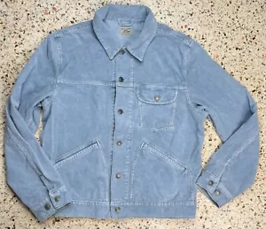J.Crew CB624 Men's Corduroy Trucker Jacket In 11-Wale Blue Size Small - Picture 1 of 8