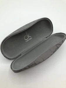 Gray Calvin Klein Hard Shell Glasses Case Clam Shell Clasp CK Logo - Picture 1 of 5
