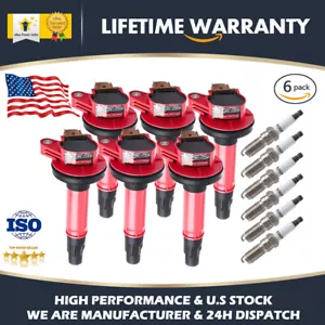 6pcs Ignition Coil and Iridium Spark Plug For Ford Lincoln Expedition F-150 3.5L - Picture 1 of 18