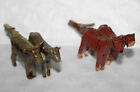Antique Erzgebirge Putz Toy Miniature German Nativity 4 animals Cow Horse DEFECT