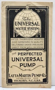 Universal Water System Pumps Brochure Latta-Martin Pump Co. Hickory, NC C7 - Picture 1 of 6