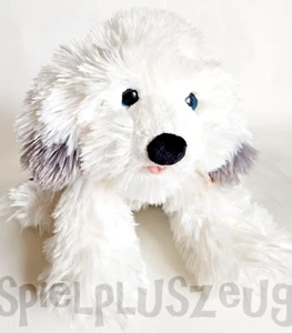 Peluche Teddy Hermann perro bobtail acostado 28 cm peluche blanco gris - Imagen 1 de 1