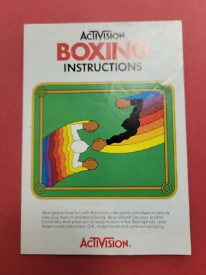 Boxing Activision 1980 Manual Instructions Booklet Insert ONLY - Image 1 of 2