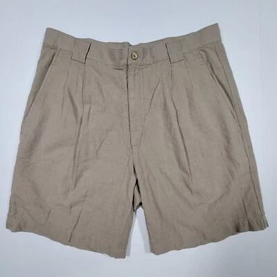 VTG St John's Bay Chino Shorts Beige Pleated Front Size 36 - Image 1 of 4