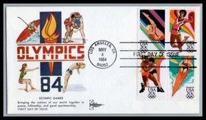 US FDC # 2082-2085 20c 1984 Olympics Gill block 1984, 9p5380 - Picture 1 of 1