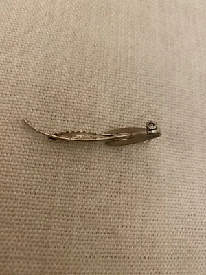 Clip de corbata de caña de pescar Hickok vintage y carrete esterlina Foto 1 de 4