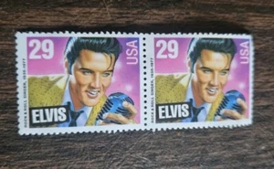 Elvis Presley US Stamps 29 Cents - 2 Stamp Lot - EX - Free Shipping  - Picture 1 of 5