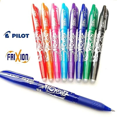 Pilot Frixion Pen Erasable 0.7mm Rollerball Pens Write Heat Erase Refills Ink - Image 1 of 4
