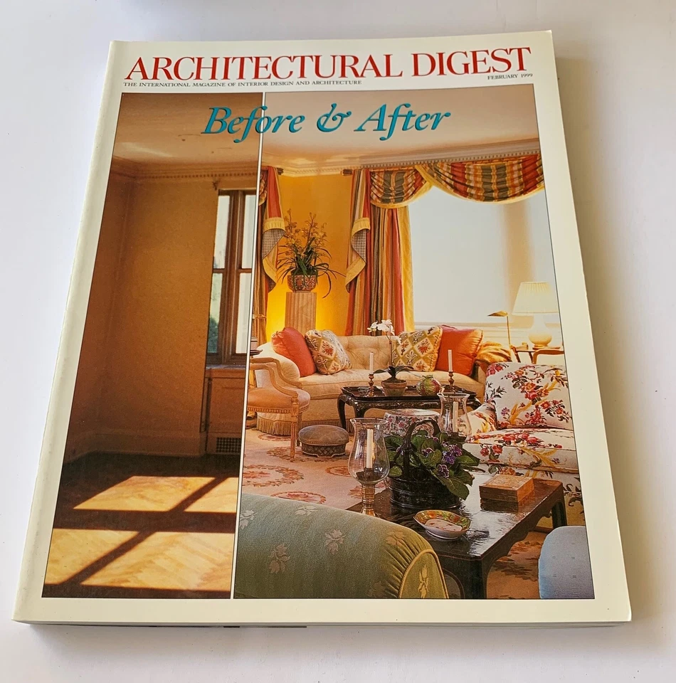 ARCHITECTURAL DIGEST Feb 1999 SPECIAL ISSUE: BEFORE & AFTER - Image 1 of 1