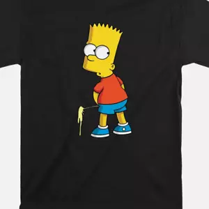 The Simpsons Bart Simpson art cartoon black T-shirt short sleeve S-5XL - Picture 1 of 4