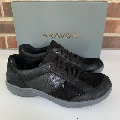Zapatillas informales Aravon Beaumont de encaje de espuma viscoelástica con cordones para mujer EE. UU. 7 AA NUEVAS Foto 1 de 4