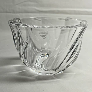 Vintage Orrefors Heavy Crystal Bowl Small Made in Sweden Silver Label - Picture 1 of 4