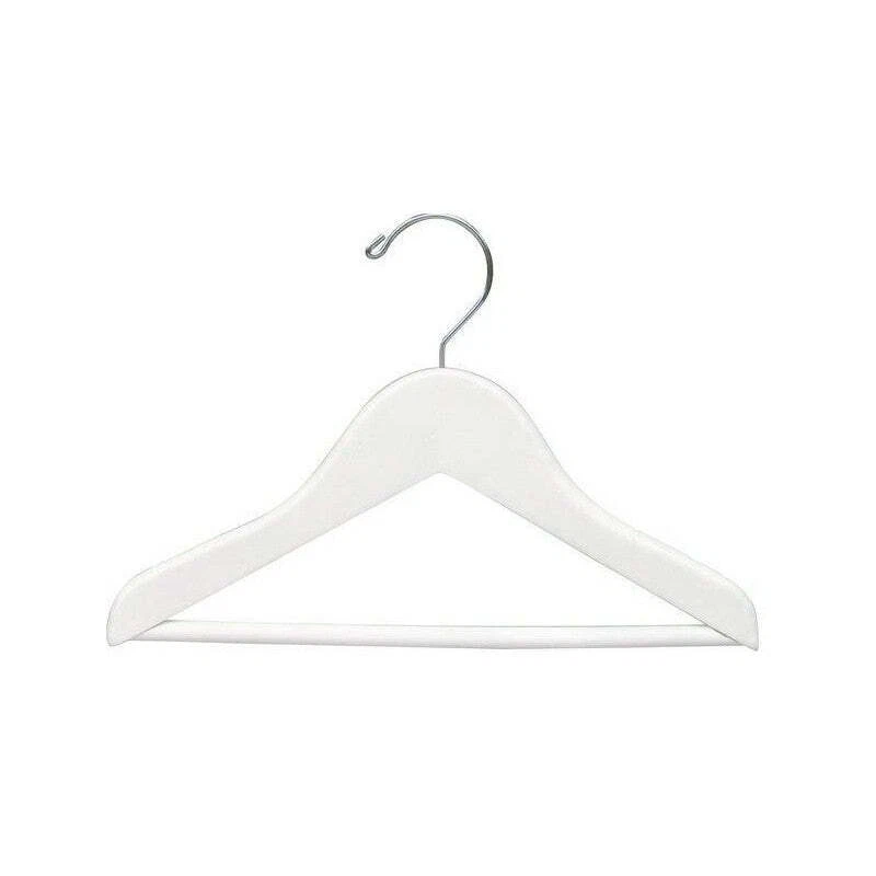 ДЕТСКИЙ 11 «БЕЛЫЙ ДЕРЕВЯННЫЙ ВЕРХНИЙ ВЕШАЛКА С БАРОМ - Изображение 1 из 1