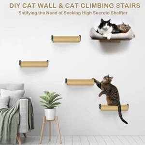 Durable Cat Wall Scratcher Wall Mount Cat Climbing Shelves - Picture 1 of 4