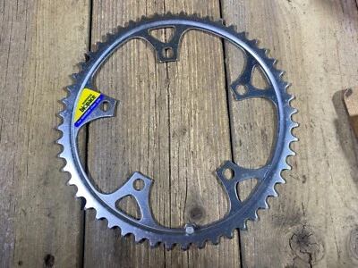 SHIMANO BIOPACE 链条 52T 老学校山地车公路自行车 5 支臂 130 BCD 日本 — 第 1/2 张图片