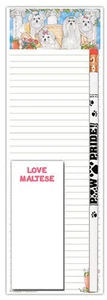 Maltese List Pad Notepad Pencil Set - Picture 1 of 1