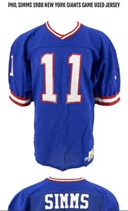 2024 Jersey Fusion Phil Simms Game Worn Jersey Patch (1988) New York Giants NFL - Picture 1 of 6