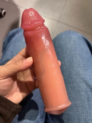 Extensor de pene real masculino manga potenciador de erección circunferencia carne polla 6" grueso Foto 1 de 4