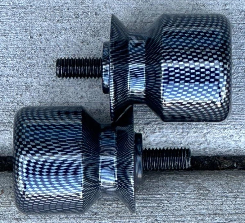Suzuki GSX 250 250R GSXS GSXR 600 750 1000 1100 CARBON SWINGARM SPOOLS SLIDERS - Image 1 of 1