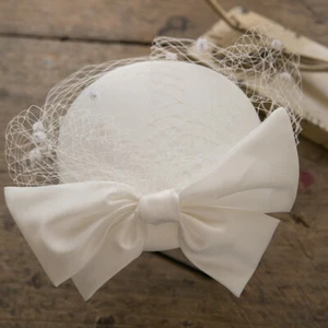 Schleier Kappe Kopfschmuck Clip Hochzeit Party Hut Hot Royal Pillbox Hut Netz - Bild 1 von 7