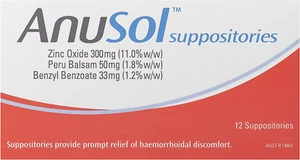 Anusol Haemorrhoidal Suppositories, Pack of 12 - Picture 1 of 3