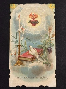 holy card chromolithography santino image pieuse "CORAZON DE JESUS" - Picture 1 of 2