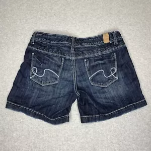Maurice's dunkelblaue Jeansshorts niedrig geschnitten Größe 7/8 fünf Taschen #117476 - Bild 1 von 9