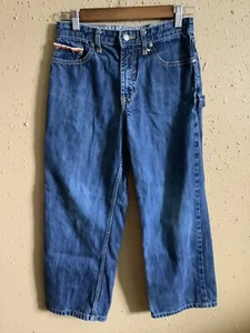 Xtreme Limit Carpenter Jeans Boys size 12 Blue denim pockets embroidered - Picture 1 of 6
