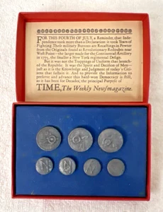 Time Magazine Thefe Military Buttons Pewter Reproduction Buttons Original Box - Picture 1 of 7