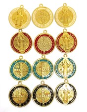 12 PCS  Pendant Catholic St. Benedict Shield Medal Patron Exorcism Protection 