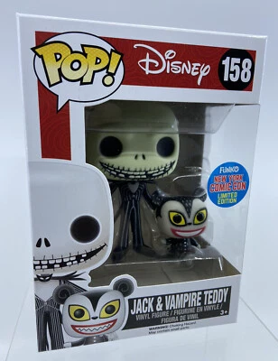 NIGHTMARE BEFORE CHRISTMAS POP Vinyl JACK & VAMPIRE TEDDY #158 NYCC 2015 - image 1 of 4