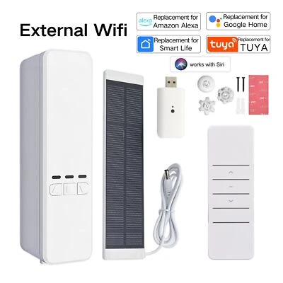 Smart Curtain Chain Roller Blind Shade Motor Solar Panel External USB Wifi Hub - Image 1 of 4