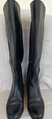 Botas de montar sobre la rodilla de cuero negro y lycra elástica 9,5 Bandolino Chieri Foto 1 de 4