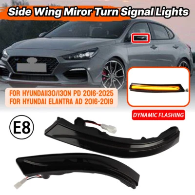 Spiegelblinker Blinker Schwarz links rechts Für Hyundai i30 16-25 Elantra 16-22 - Bild 1 von 4